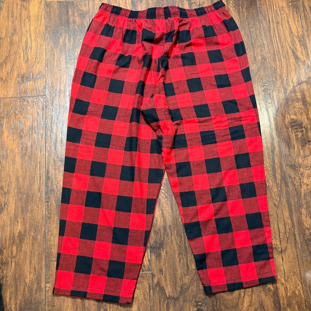 Sonoma Pajama Pants Mens 2XB Red Black Buffalo Plaid Essential Flannel Lounge - Picture 2 of 5